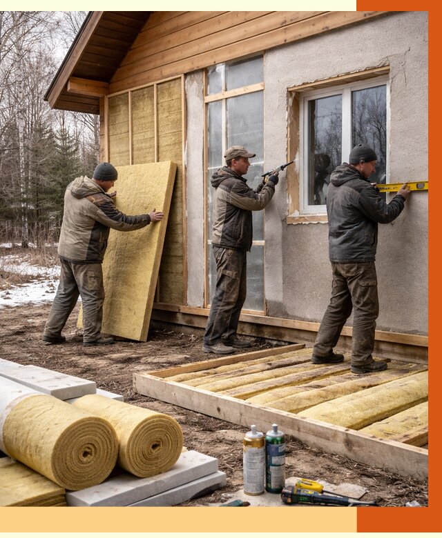 Утепление дачного дома в Гусе-Хрустальном от 5082 руб/м2 — недорого | ТепломастерГсь