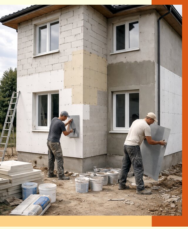 Утепление дома из газобетона в Гусе-Хрустальном от 4493 руб./м² — заказать у ТепломастерГсь